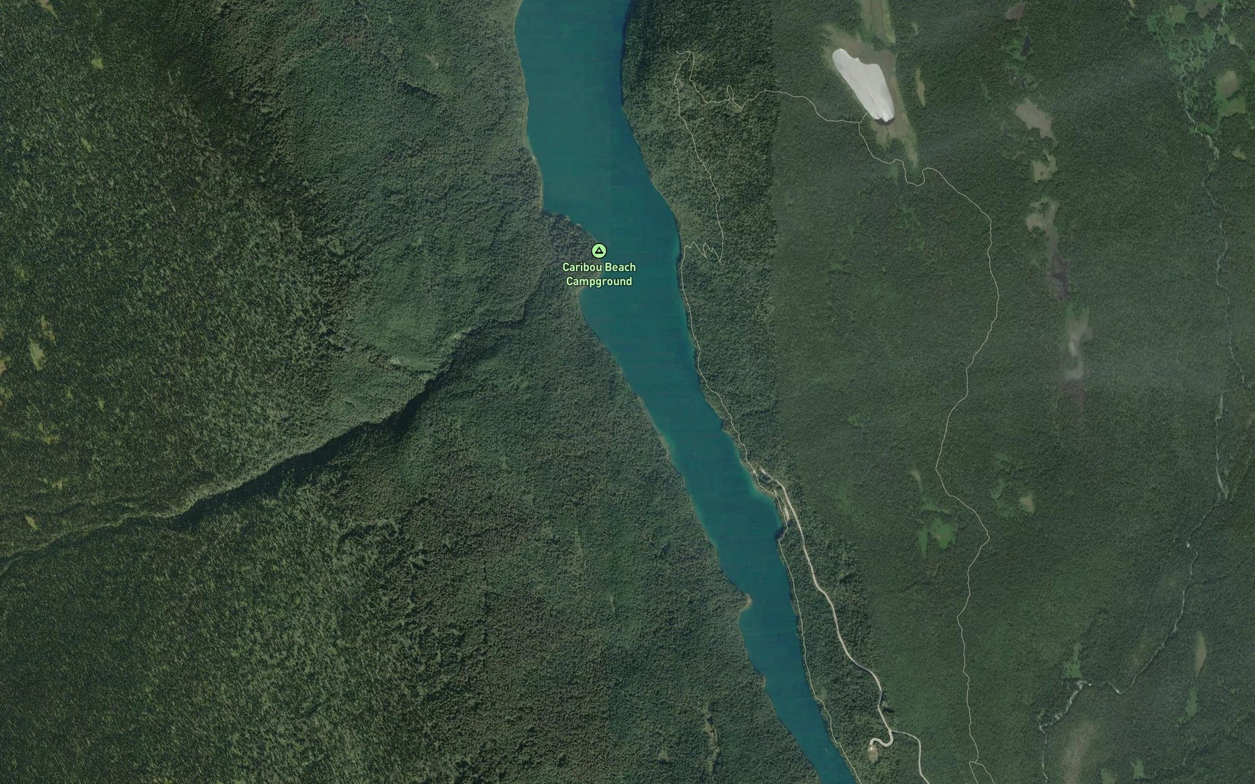 Satellite map of the Daniel Creek