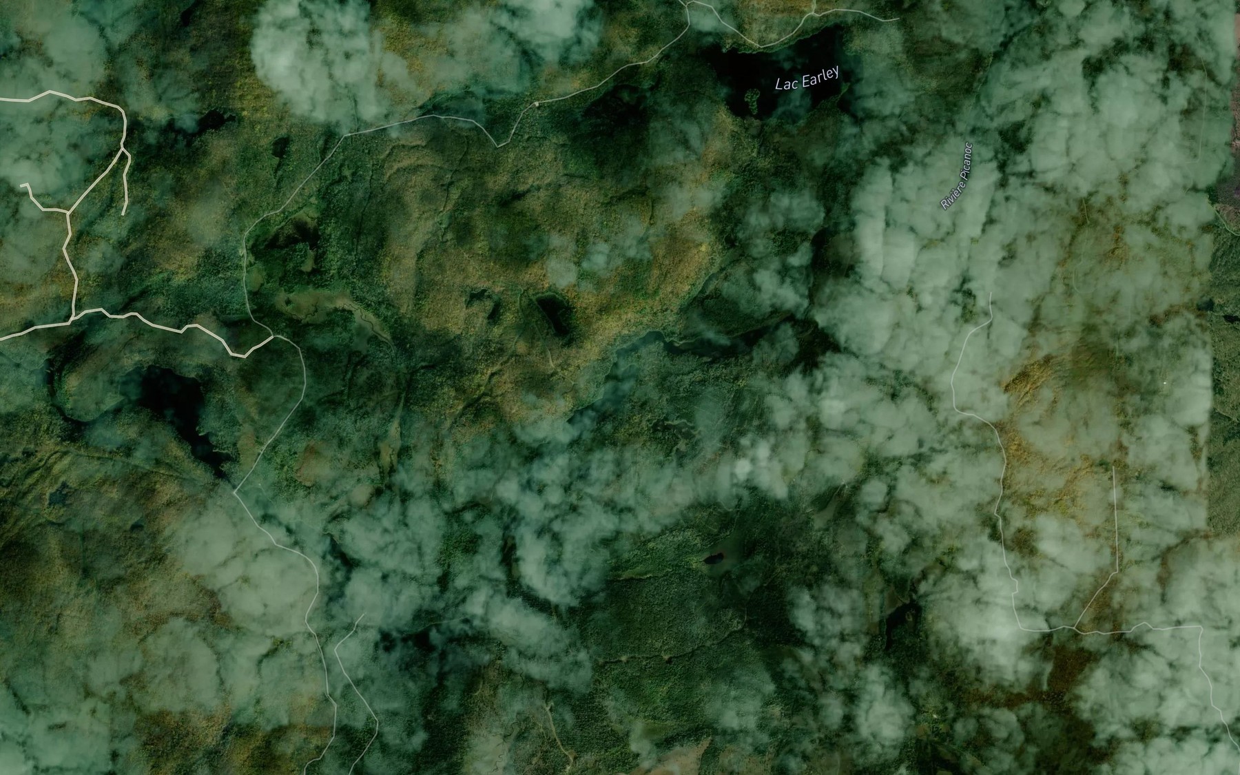 Satellite map of the Lac des Cinq Milles