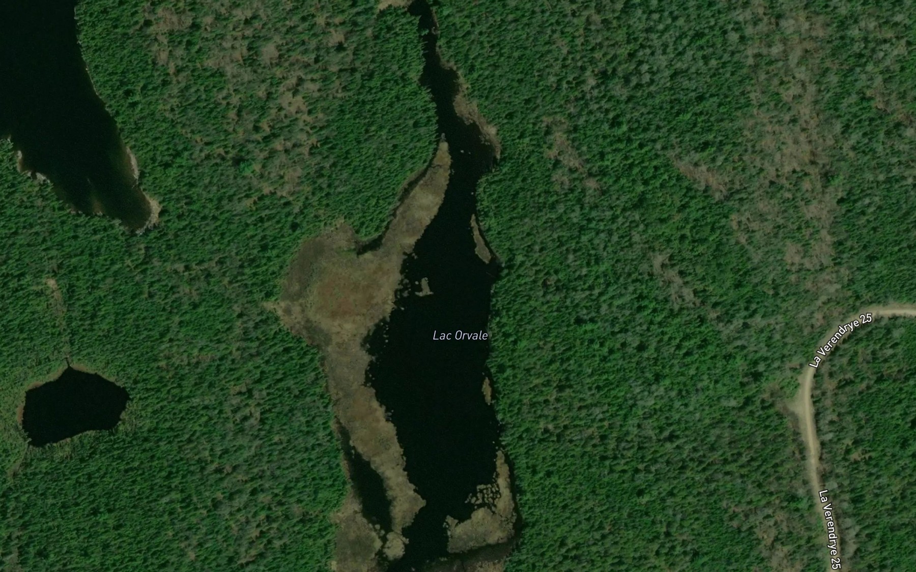 Satellite map of the Lac Orvale