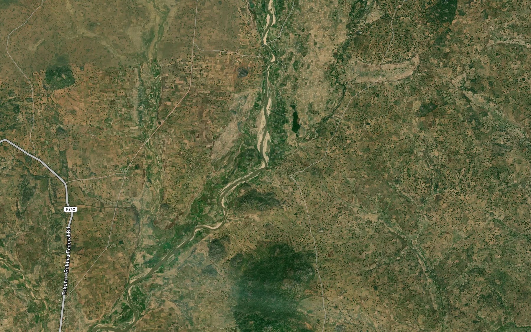 Satellite map of the River Gon