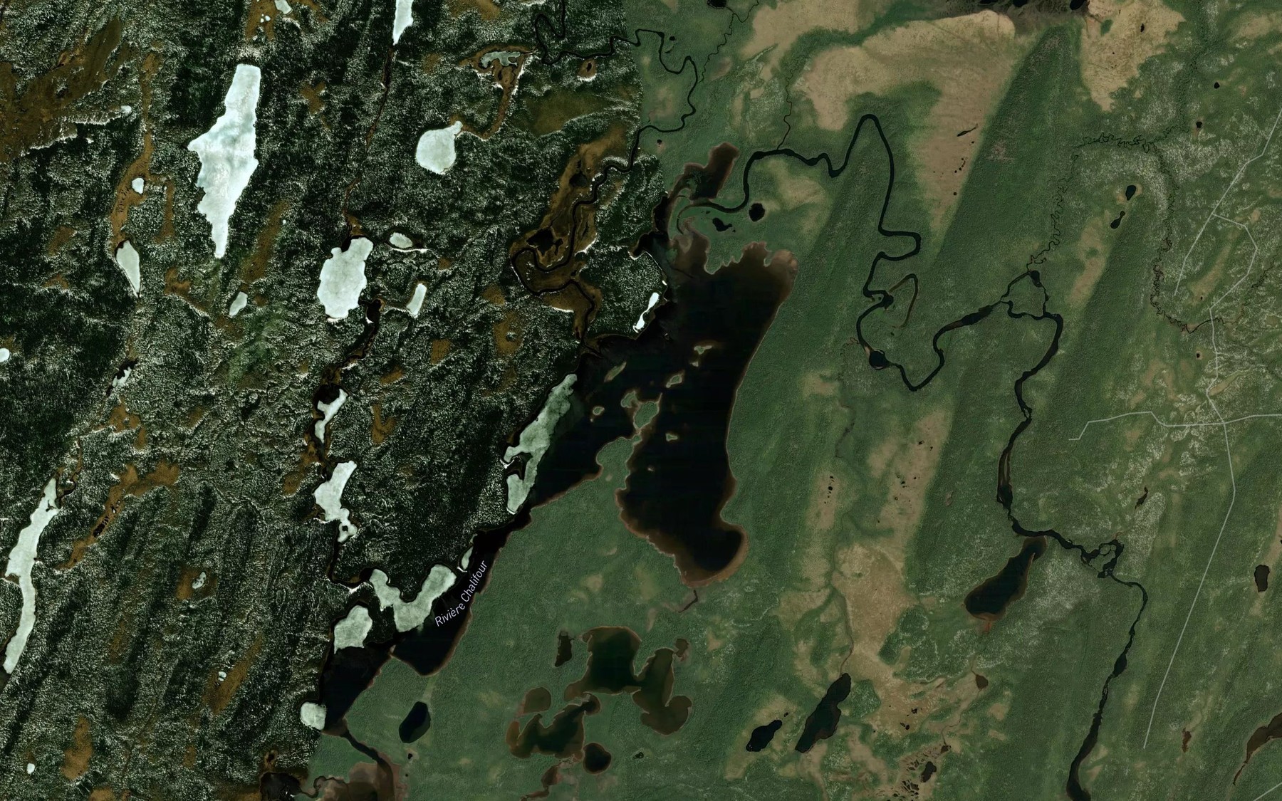 Satellite map of the Lac Marchant