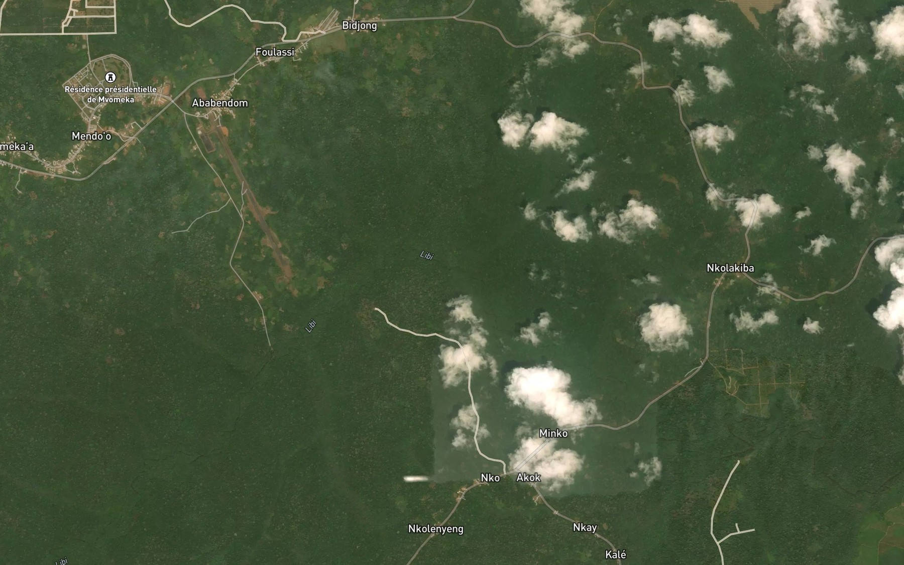 Satellite map of the Miange