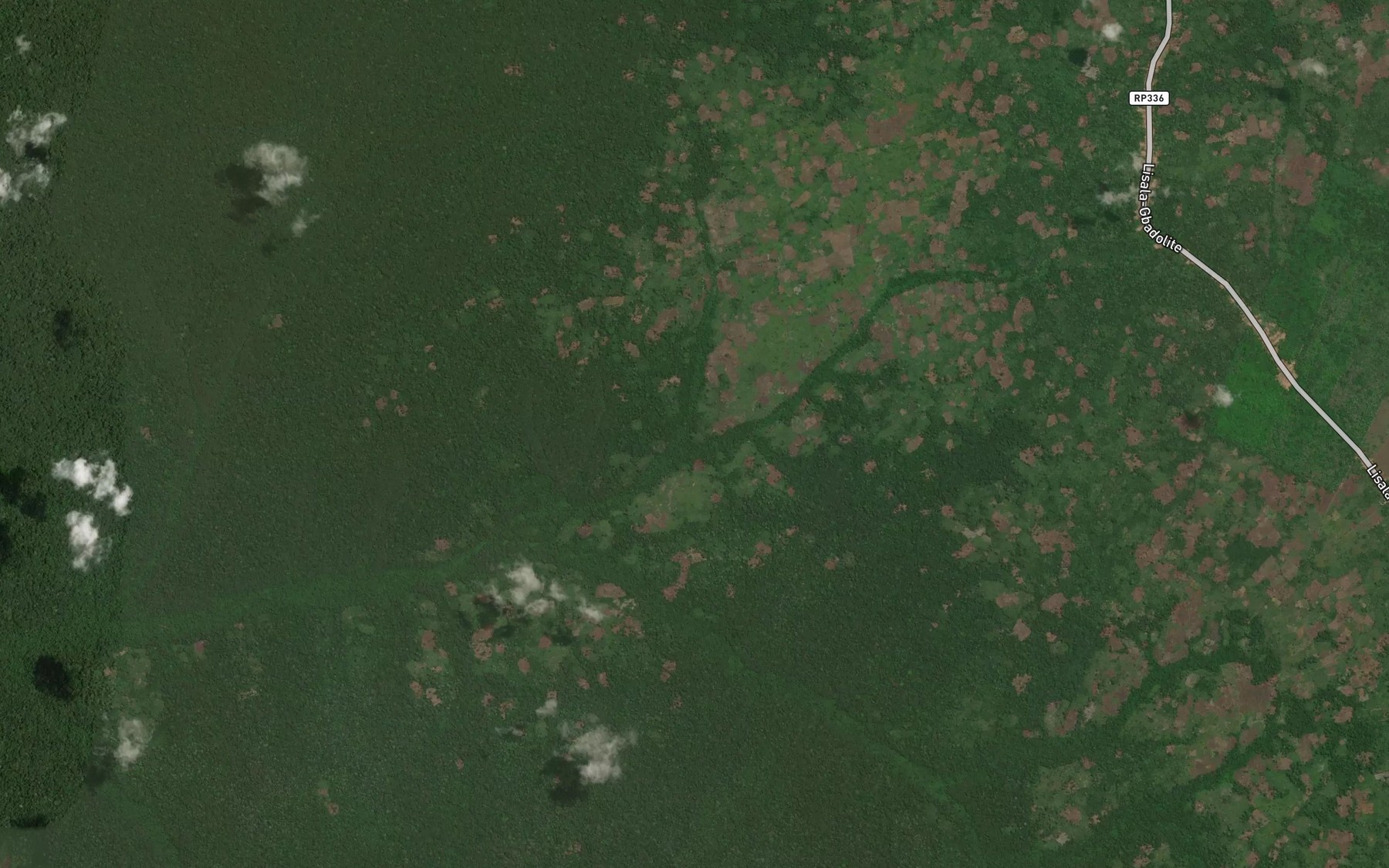 Satellite map of the Abonande