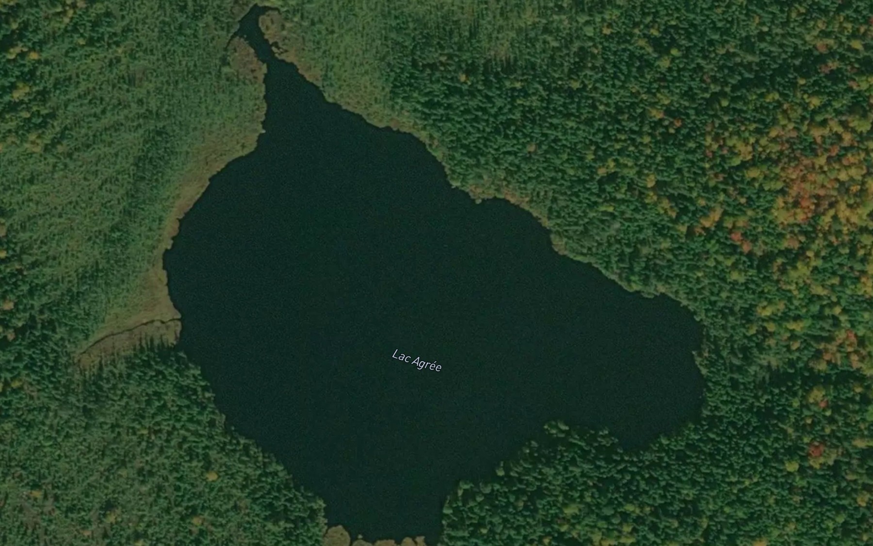 Satellite map of the Lac Agree