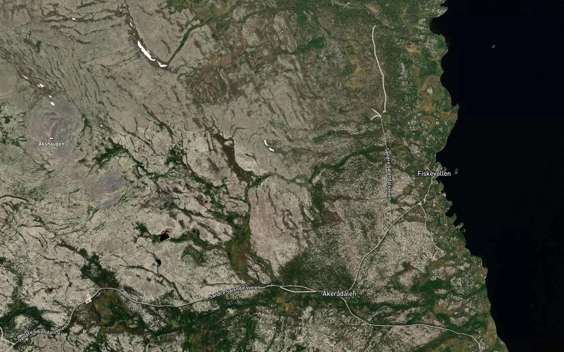 Satellite map of the Karlshaugbekken