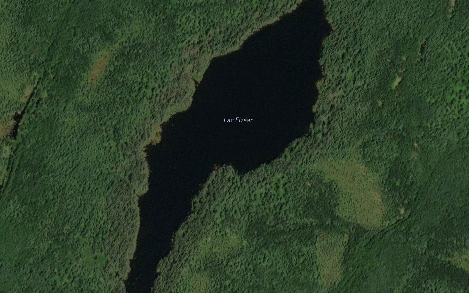 Satellite map of the Lac Elzear