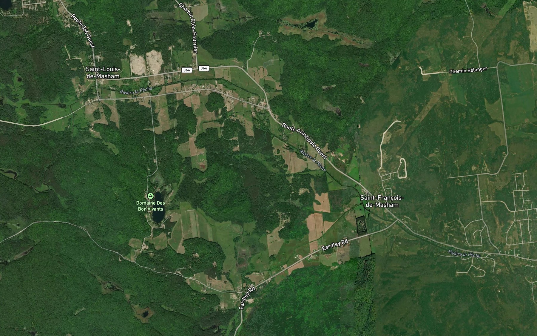 Satellite map of the Branche Legros-Robert