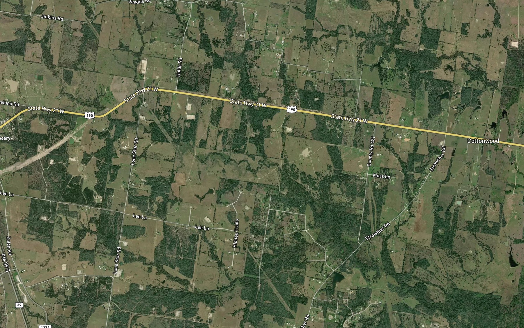 Satellite map of the Foards Branch