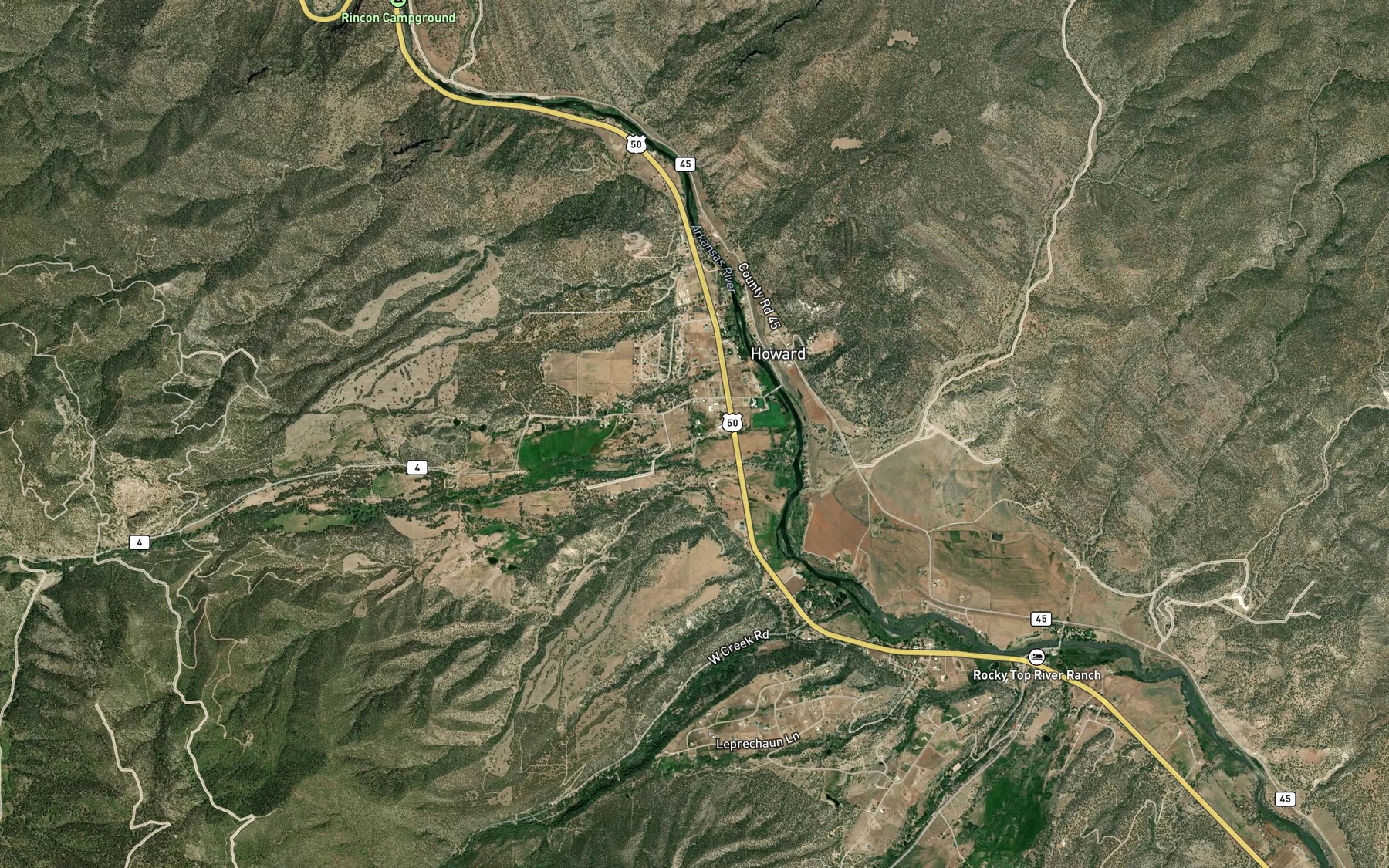 Satellite map of the Amy Ditch