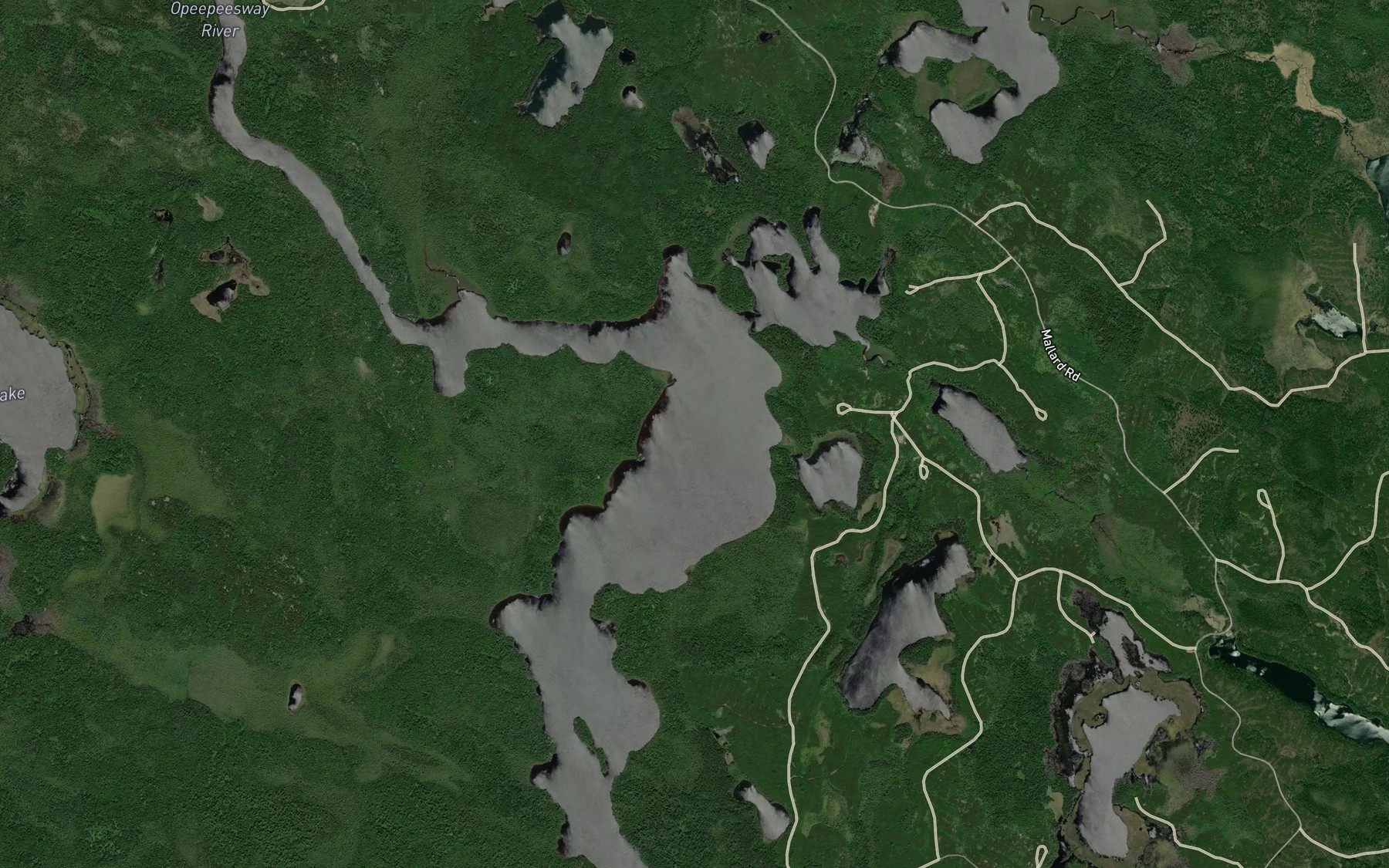 Satellite map of the North Arm