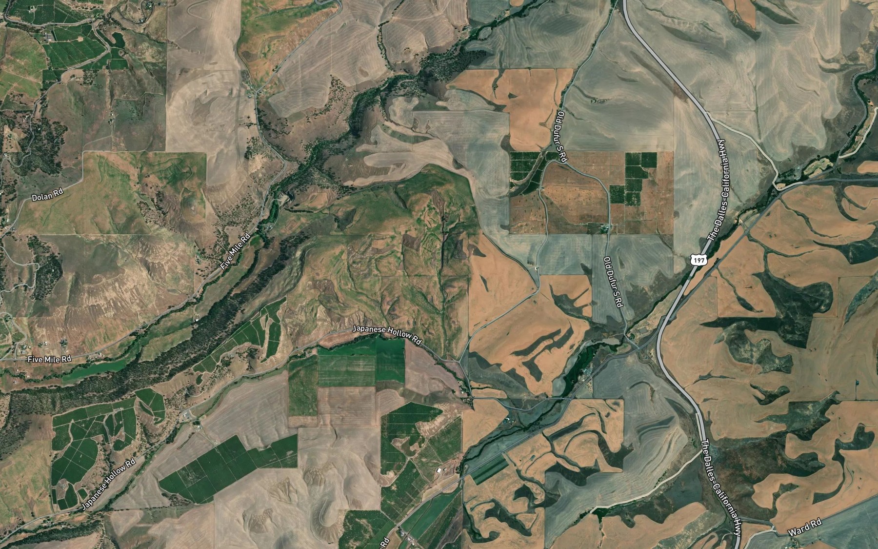 Satellite map of the McDonald Reservoir
