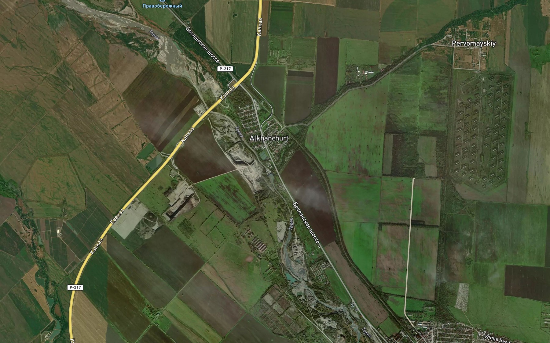 Satellite map of the Alkhanchurtskiy Kanal