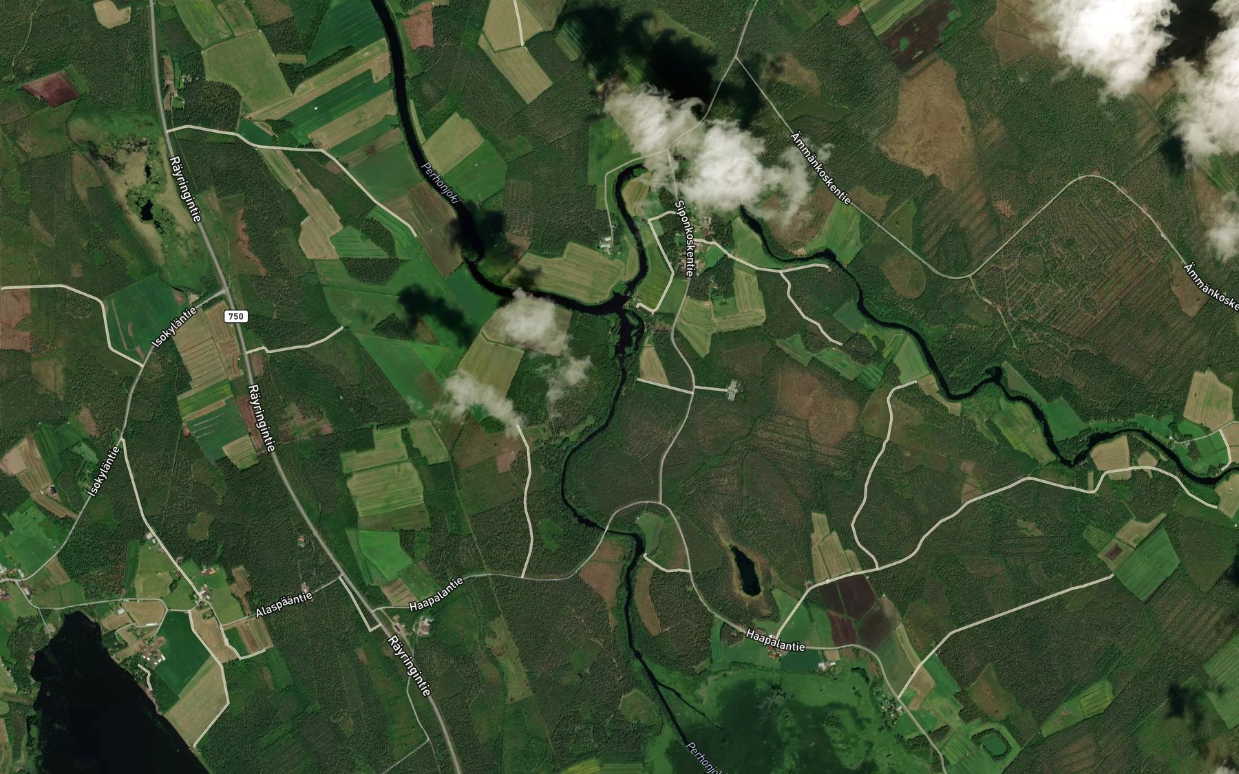 Satellite map of the Kirssinkoski