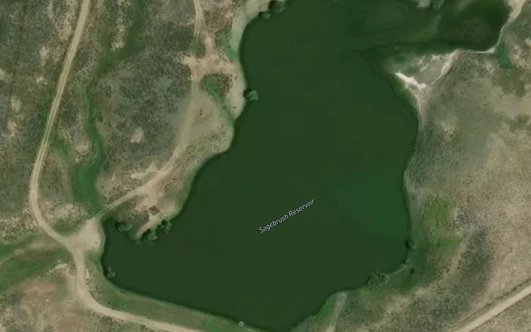 Satellite map of the Sagebrush Reservoir