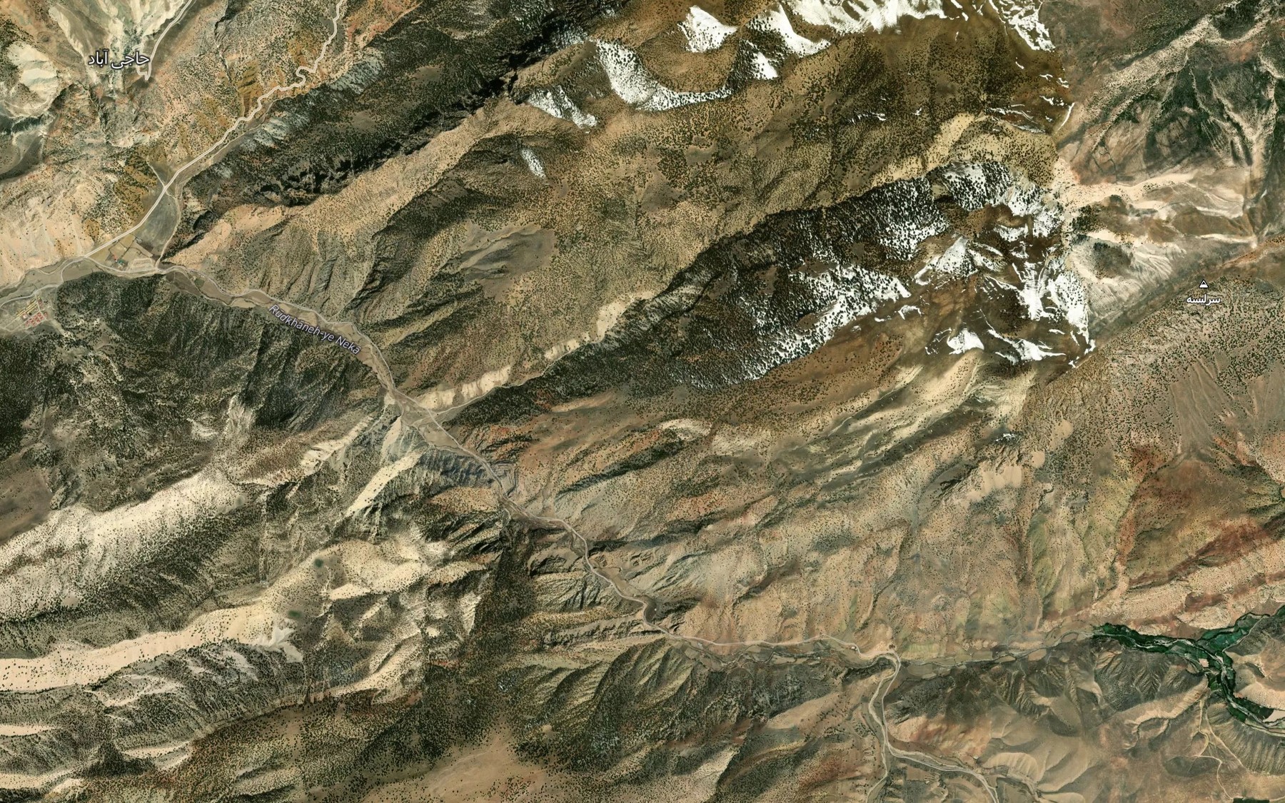 Satellite map of the Cheshmeh-ye Landu