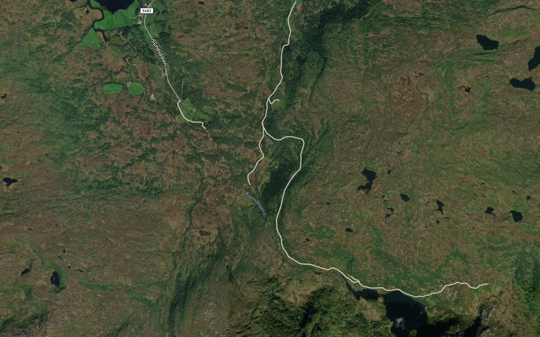 Satellite map of the Oyragrova