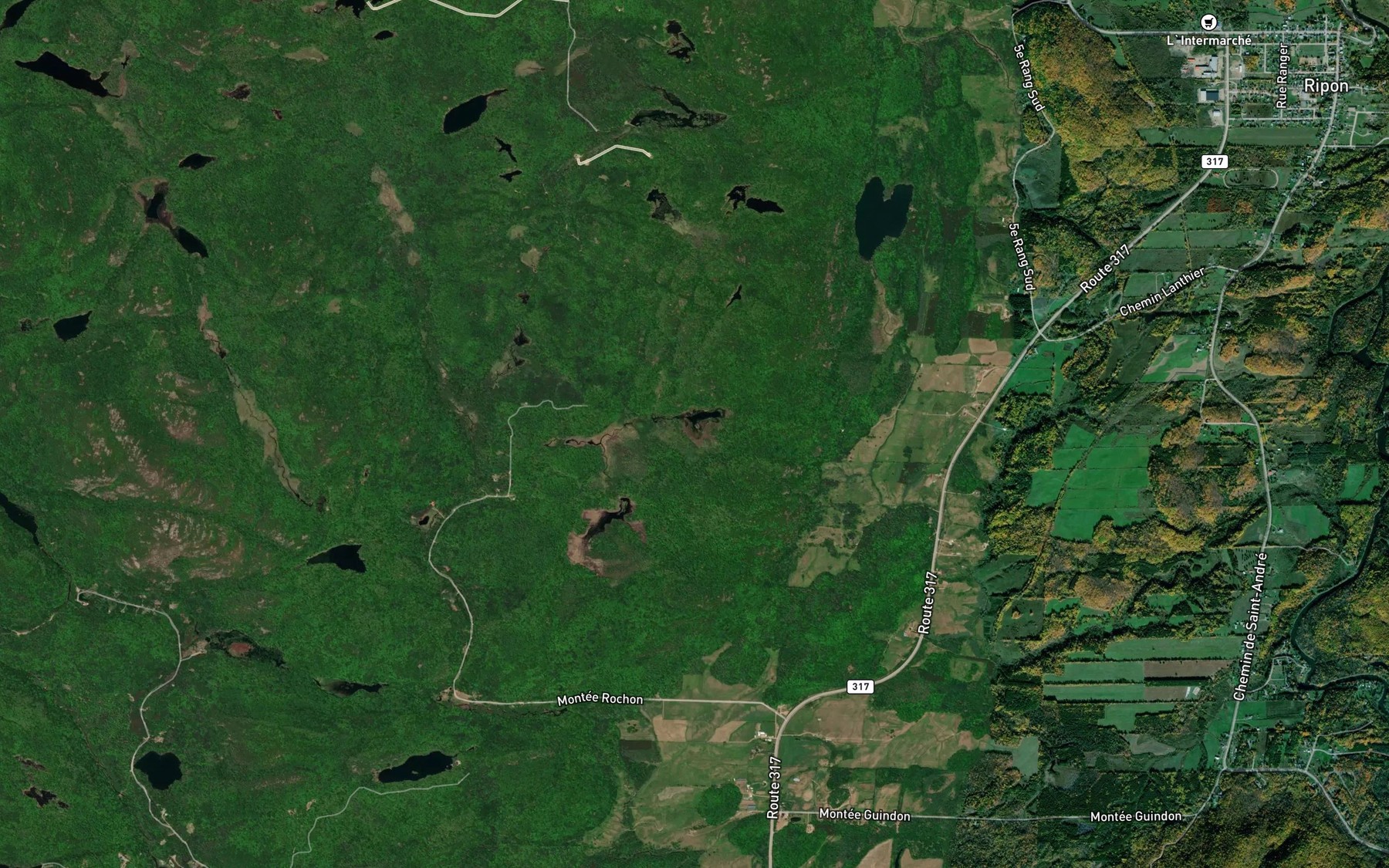 Satellite map of the Lac aux Atacas