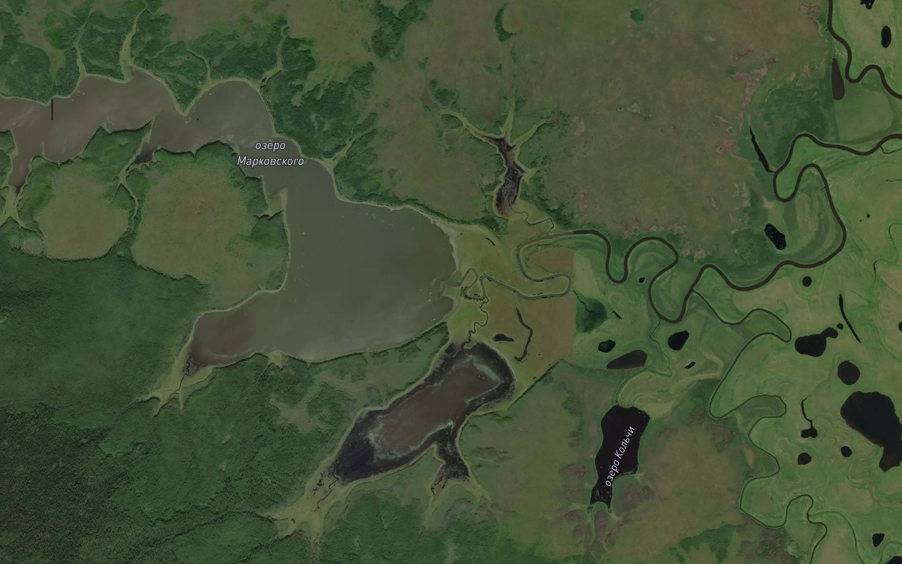 Satellite map of the Protoka Markovskogo