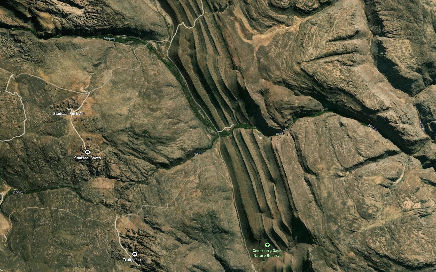 Satellite map of the Kromrivier
