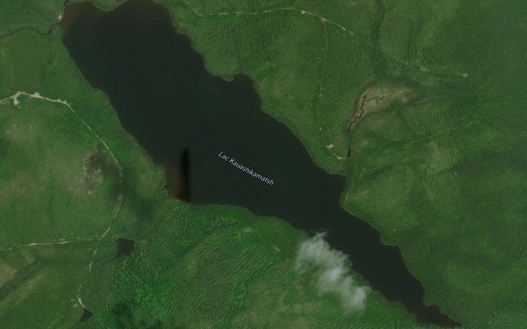 Satellite map of the Lac Kauashikamatsh