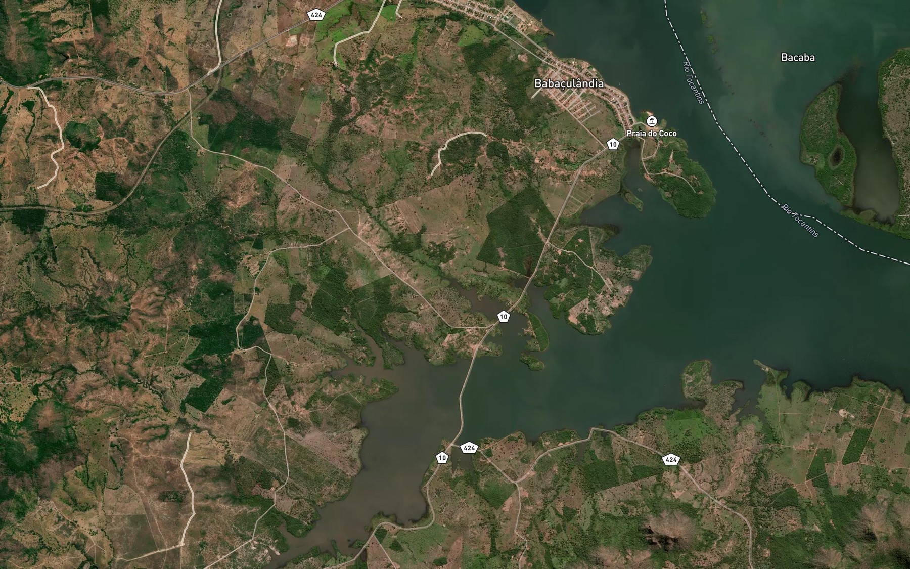 Satellite map of the Corrego Preto