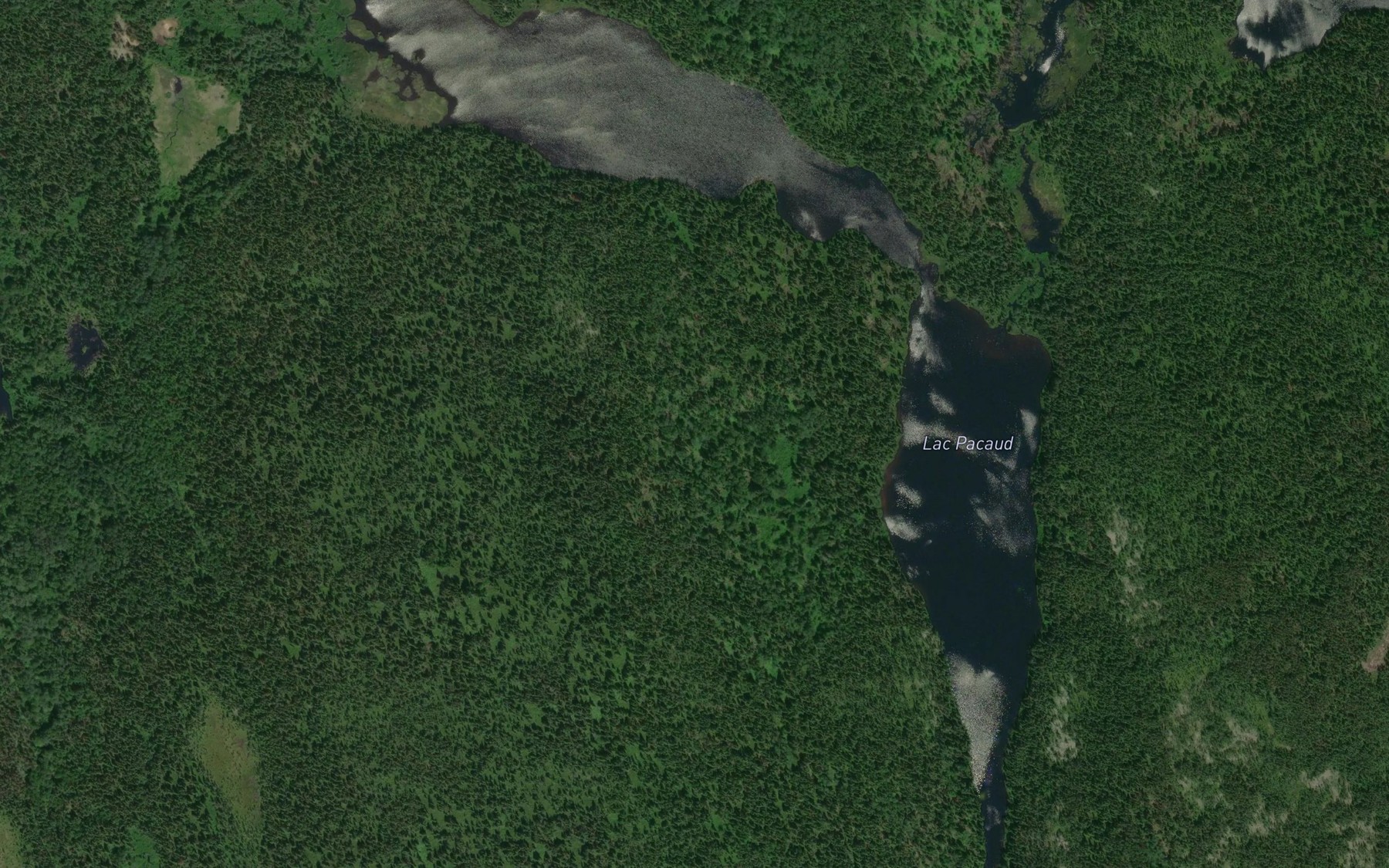 Satellite map of the Lac Pacaud