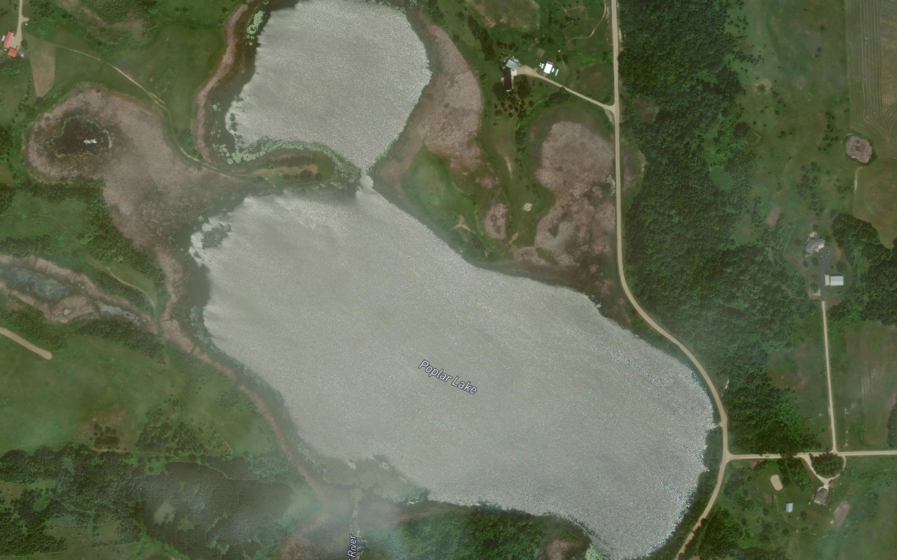 Satellite map of the Poplar Lake