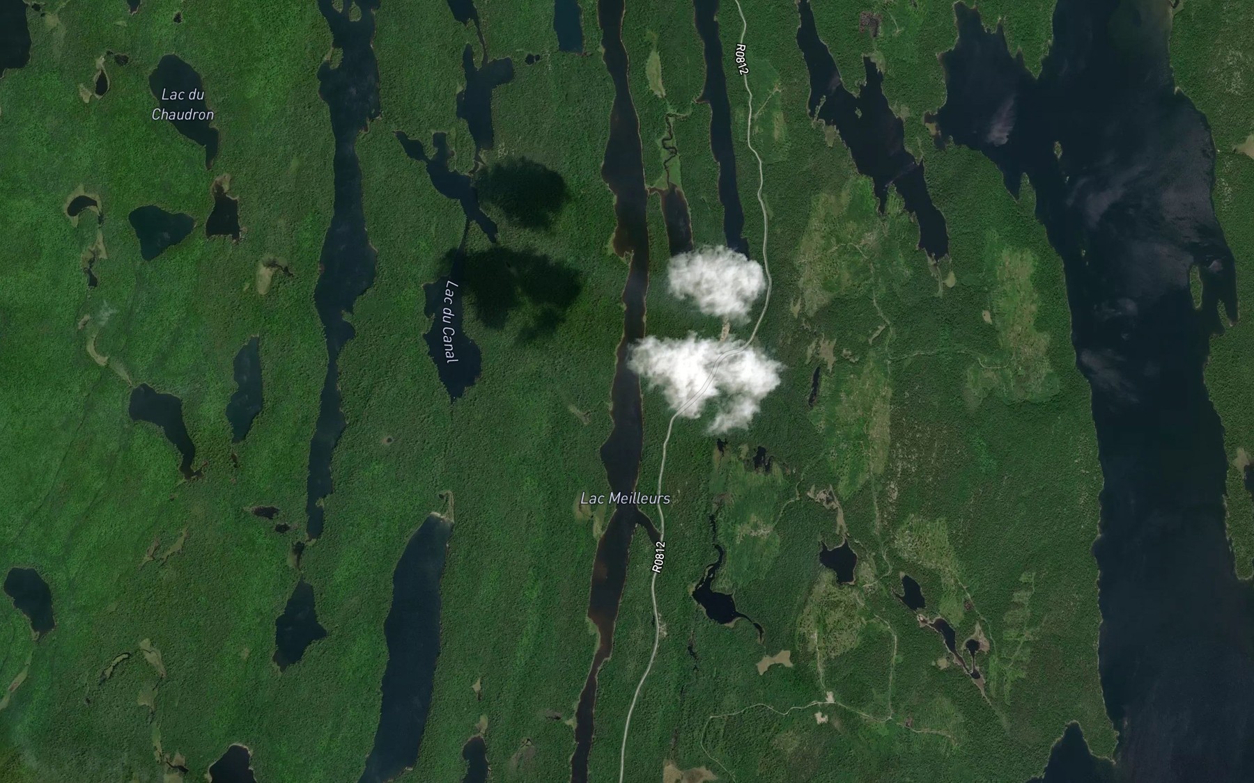 Satellite map of the Lac du Rien