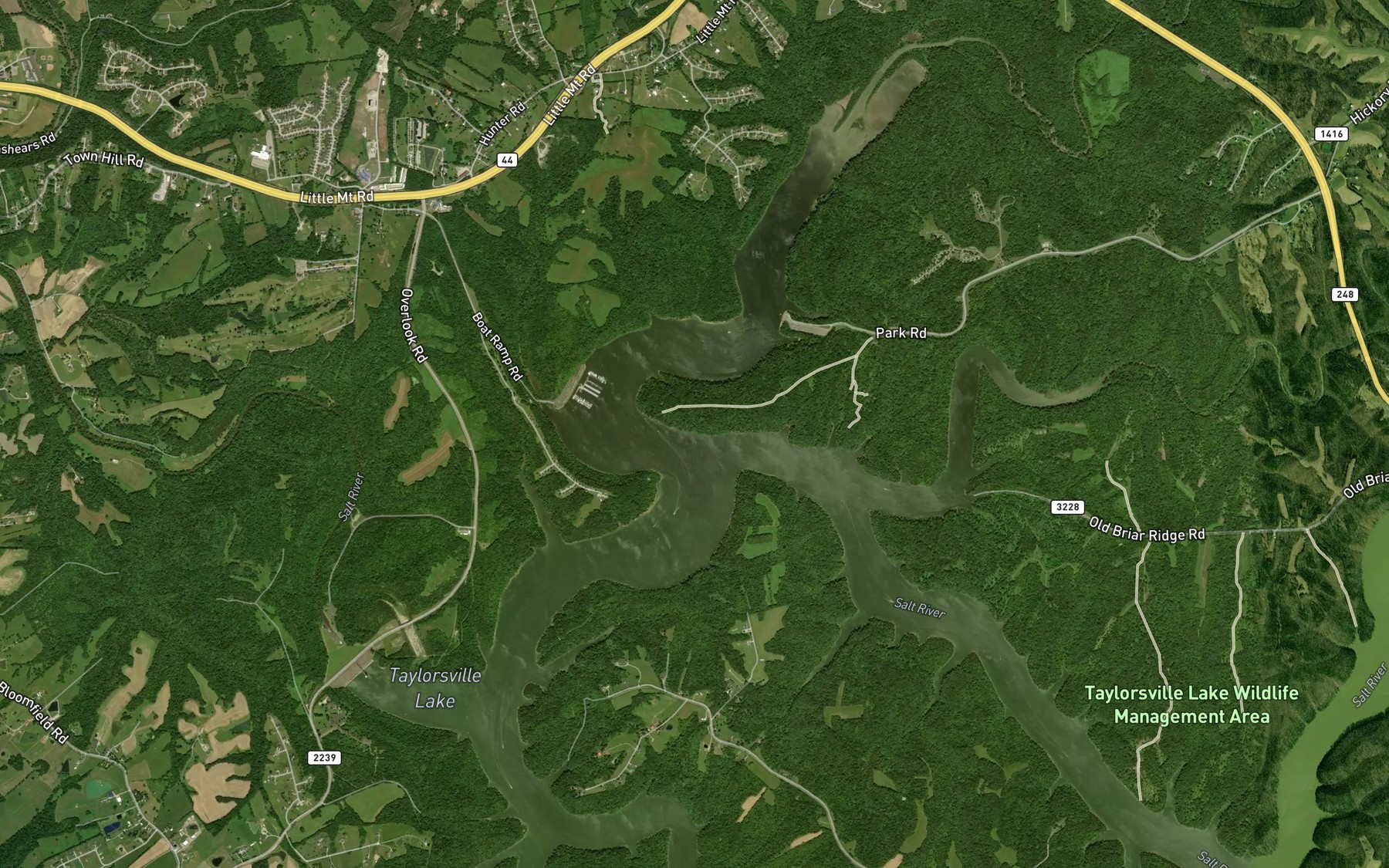 Satellite map of the Spot 4