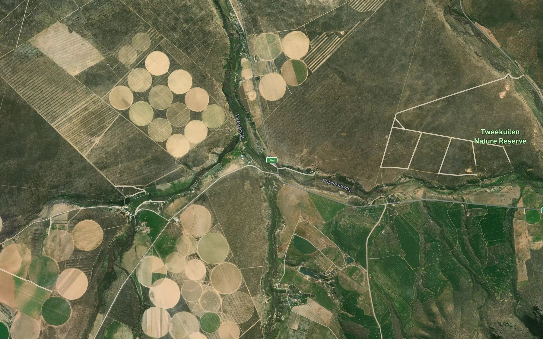 Satellite map of the Krom Antoniesrivier