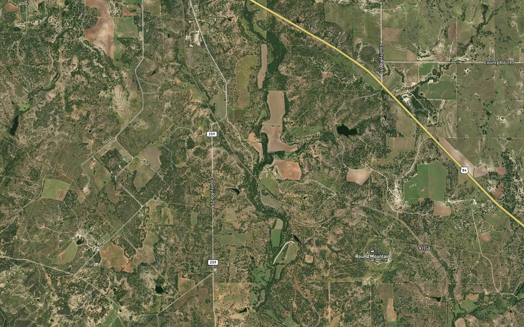 Satellite map of the Ashton Lake