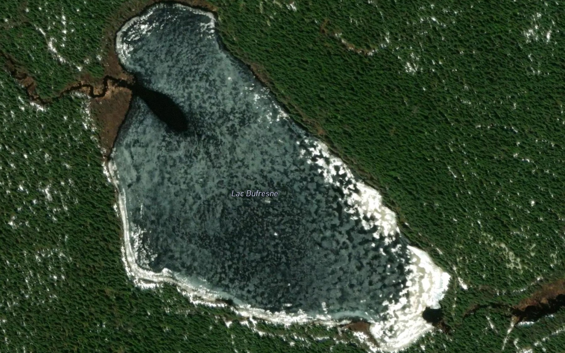 Satellite map of the Lac Dufresne