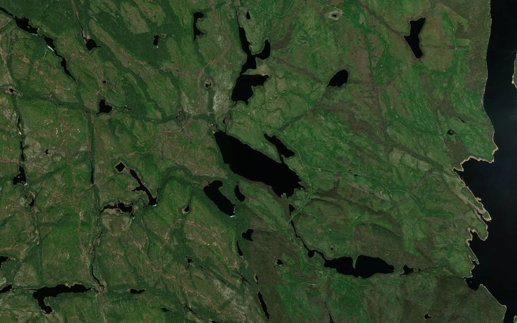 Satellite map of the Lac Bidule