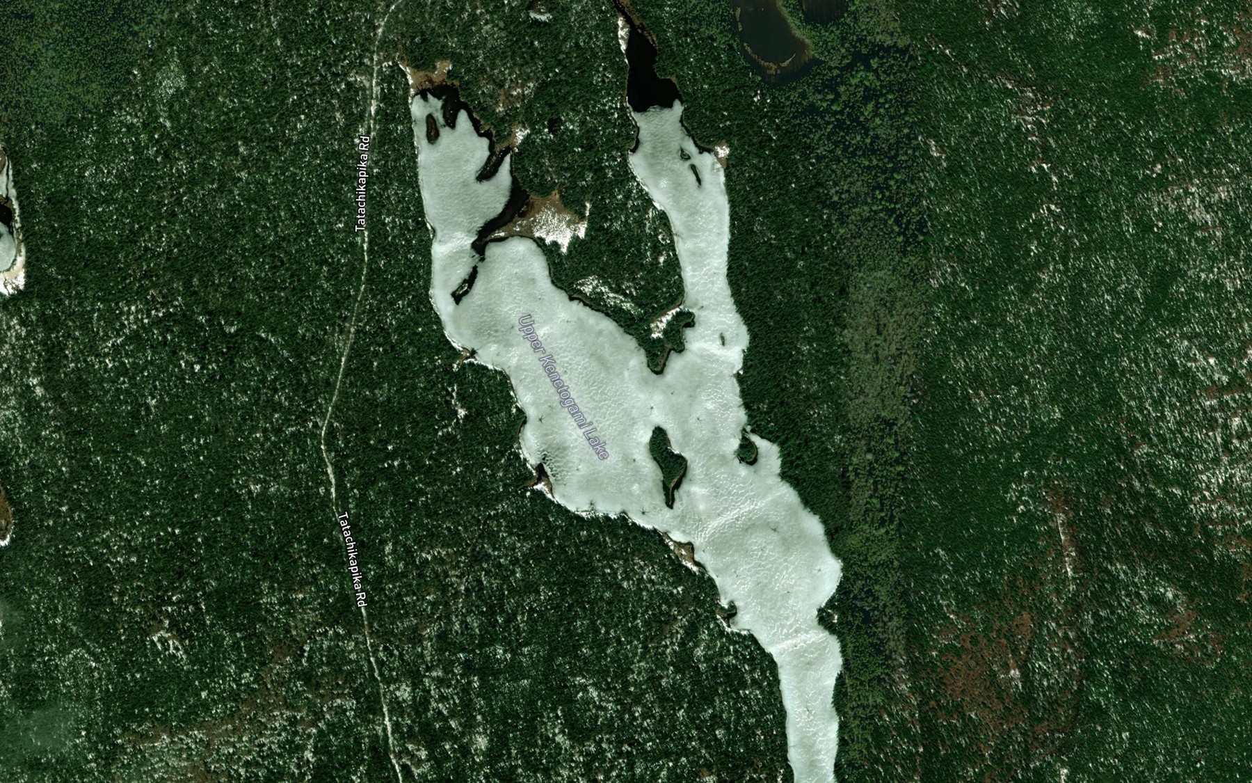 Satellite map of the Upper Kenetogami Lake