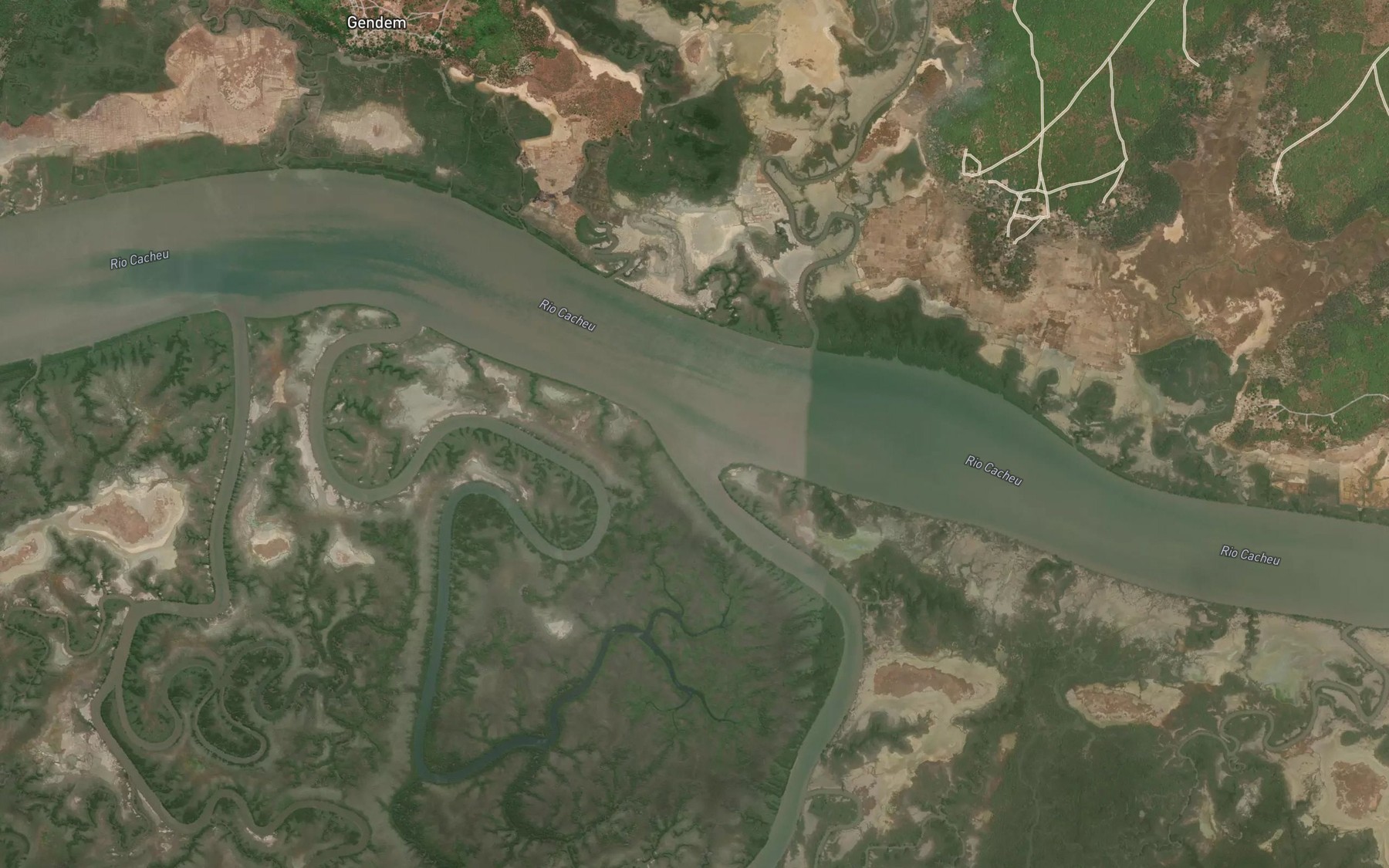 Satellite map of the Rio Churo