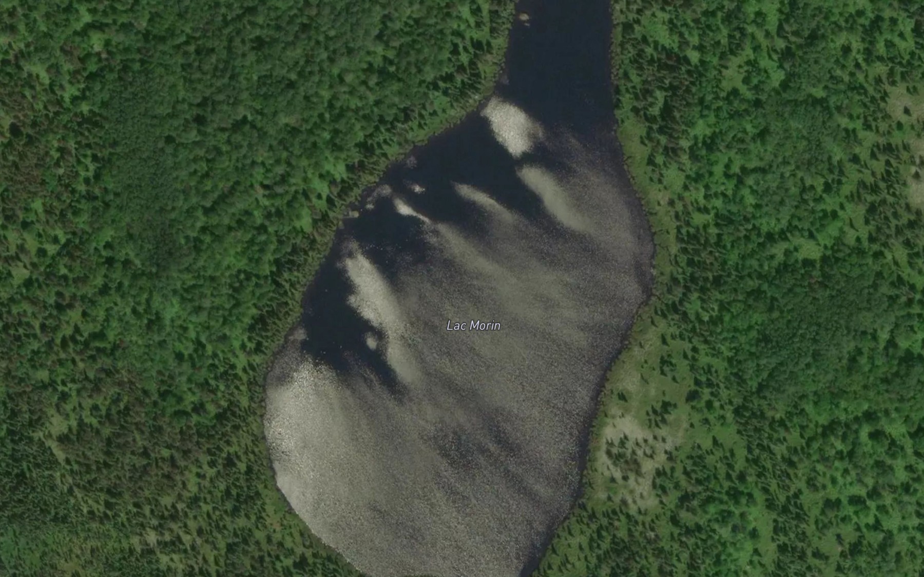Satellite map of the Lac Morin