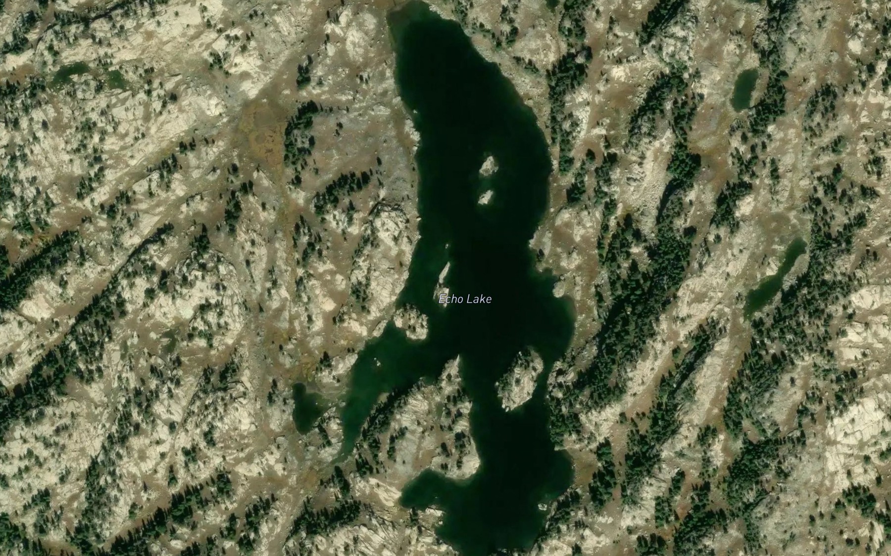 Satellite map of the Echo Lake