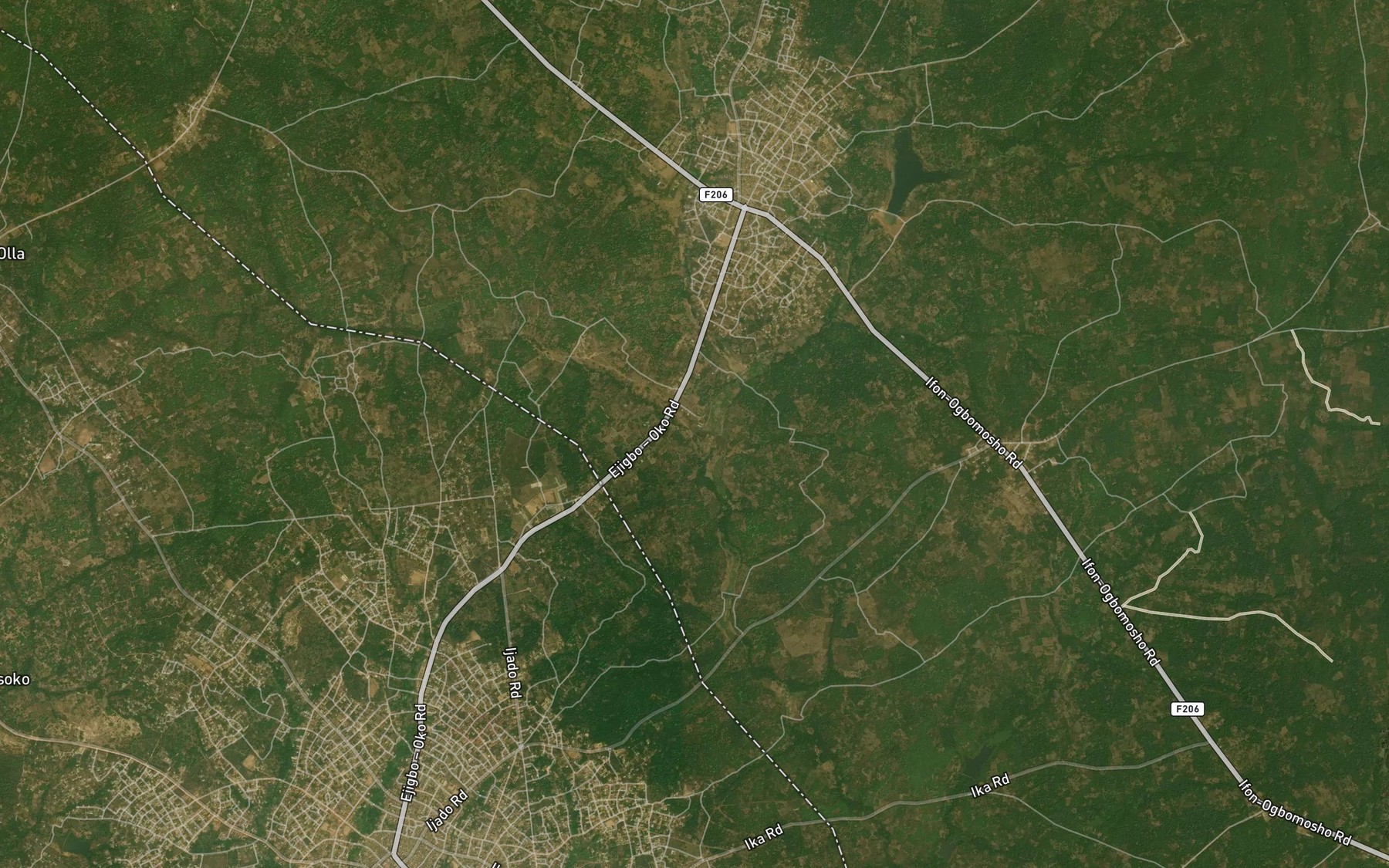 Satellite map of the River Afaro