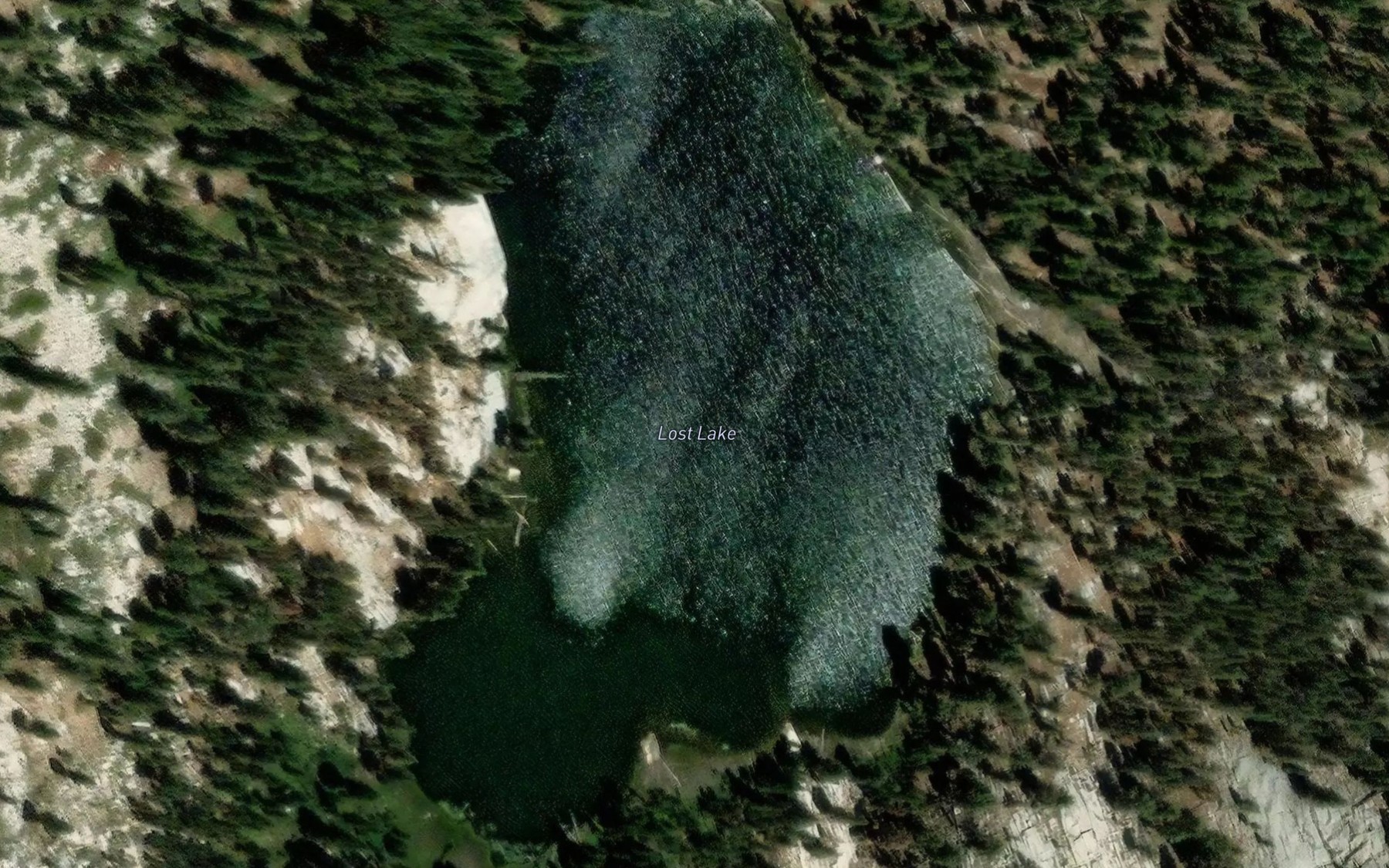 Satellite map of the Lost Lake