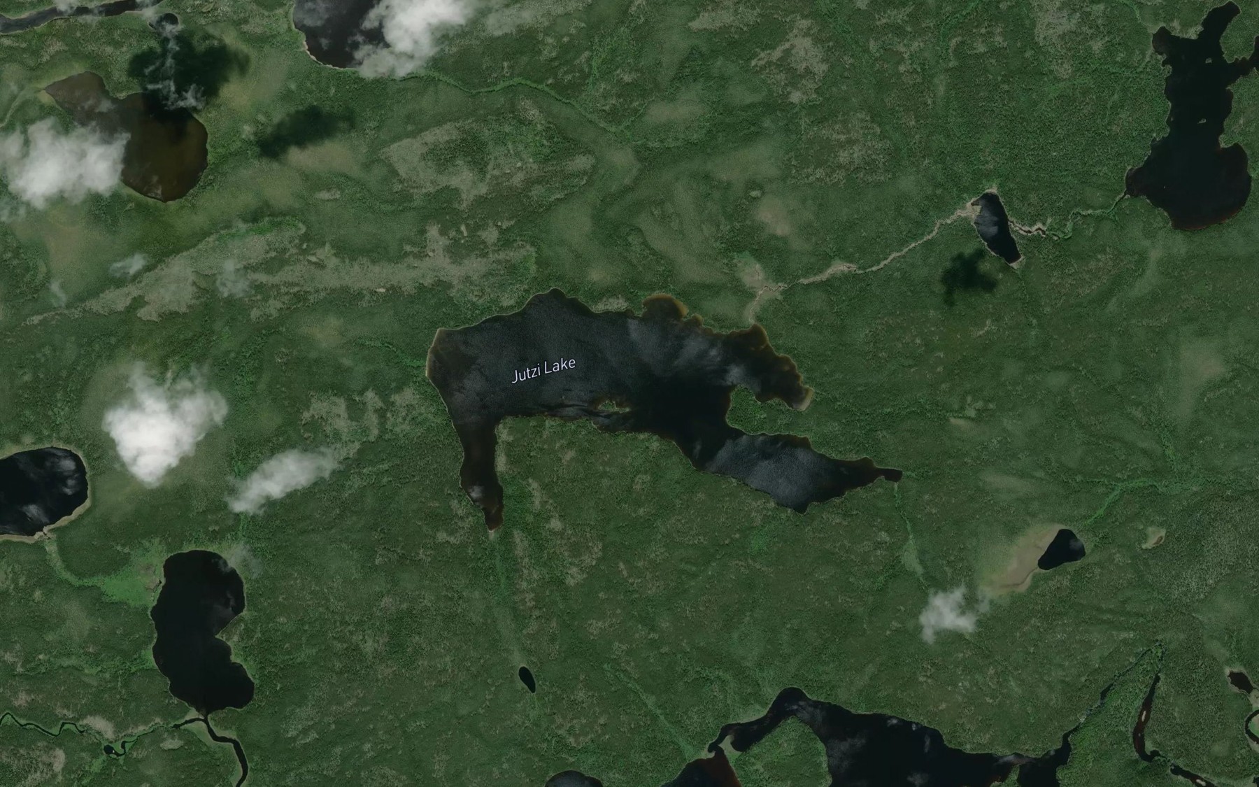 Satellite map of the Jutzi Lake