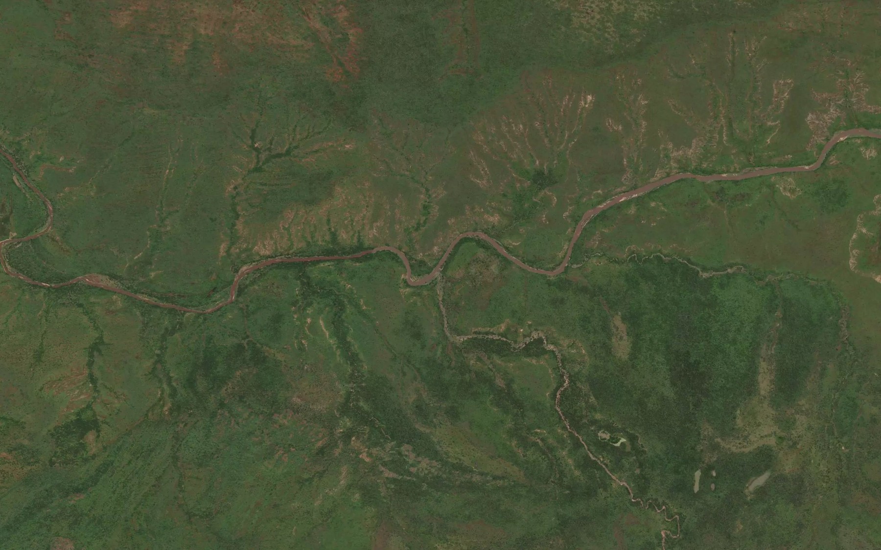 Satellite map of the Mayo Fako