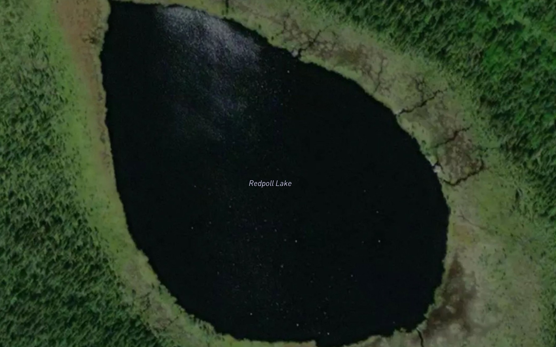 Satellite map of the Redpoll Lake