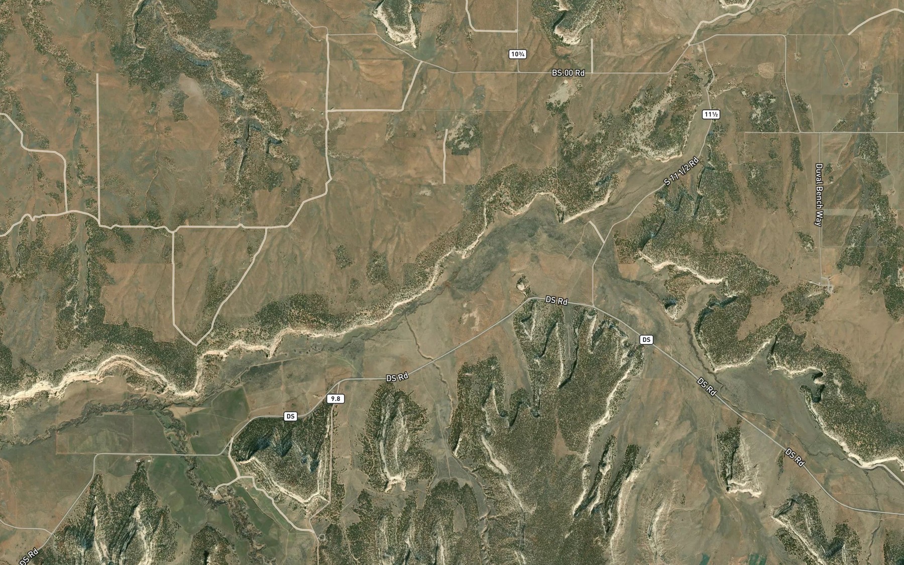Satellite map of the Clark Wash