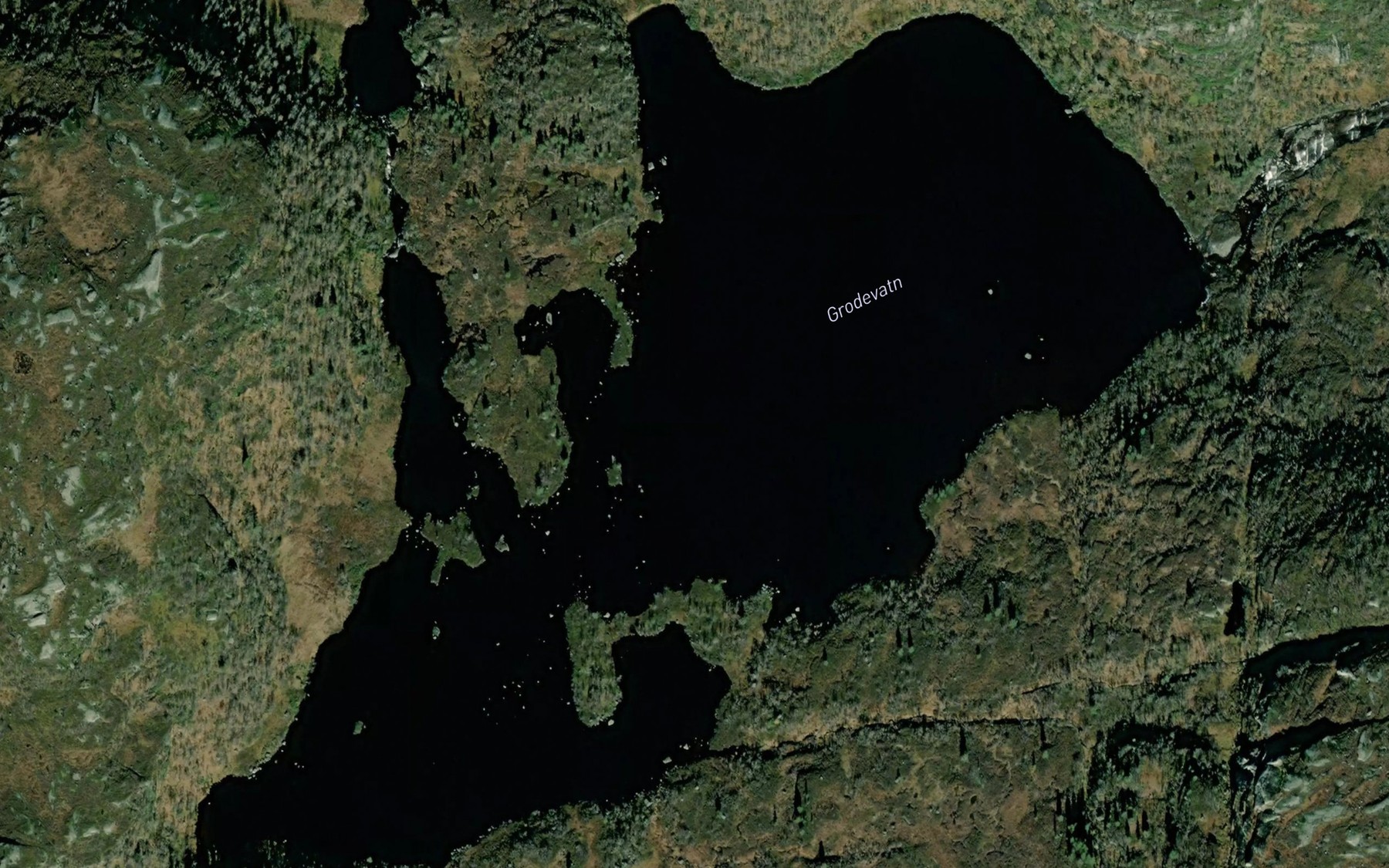 Satellite map of the Grodevatn