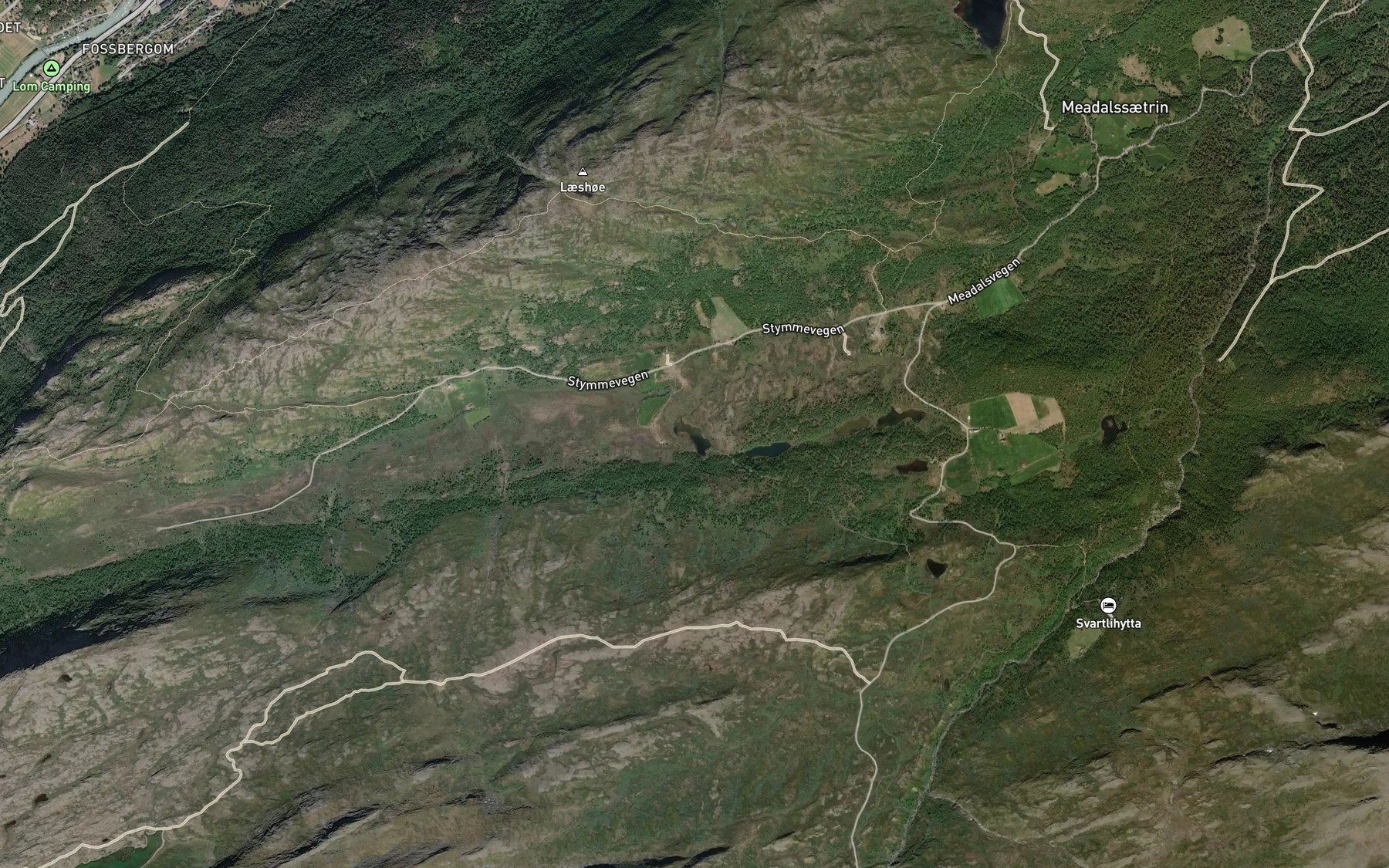 Satellite map of the Vassvegtjonne