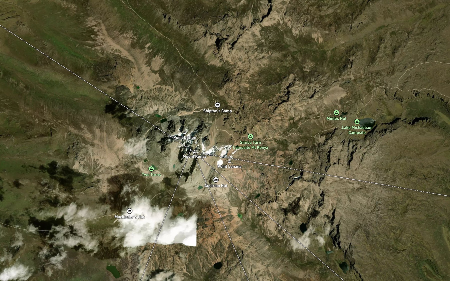 Satellite map of the Simba Tarn