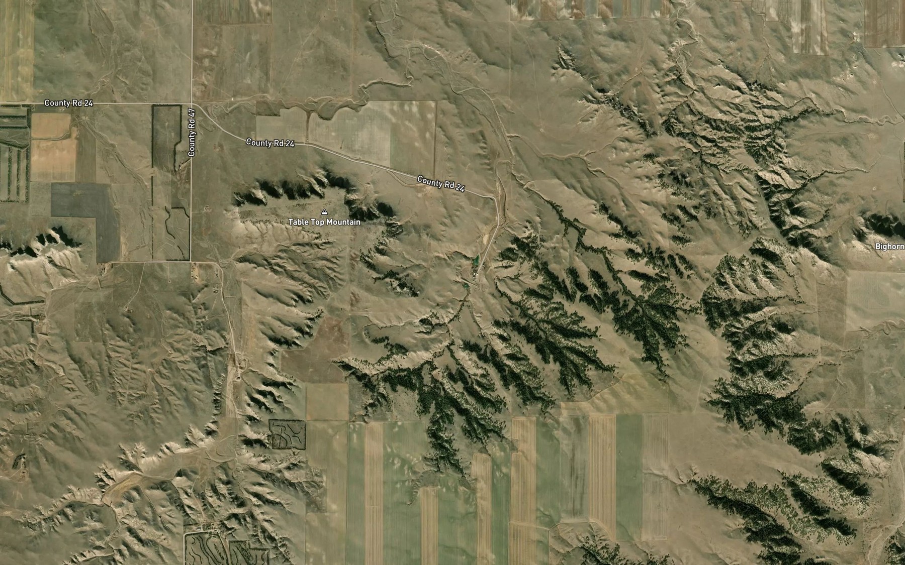 Satellite map of the Faden Reservoir