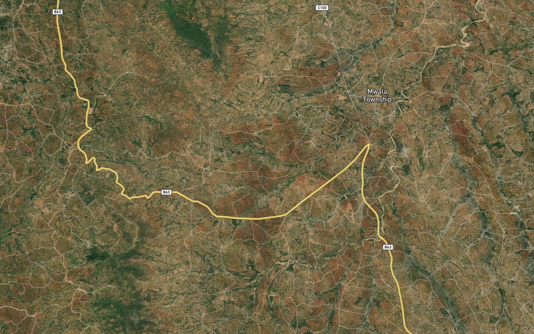 Satellite map of the Mwala