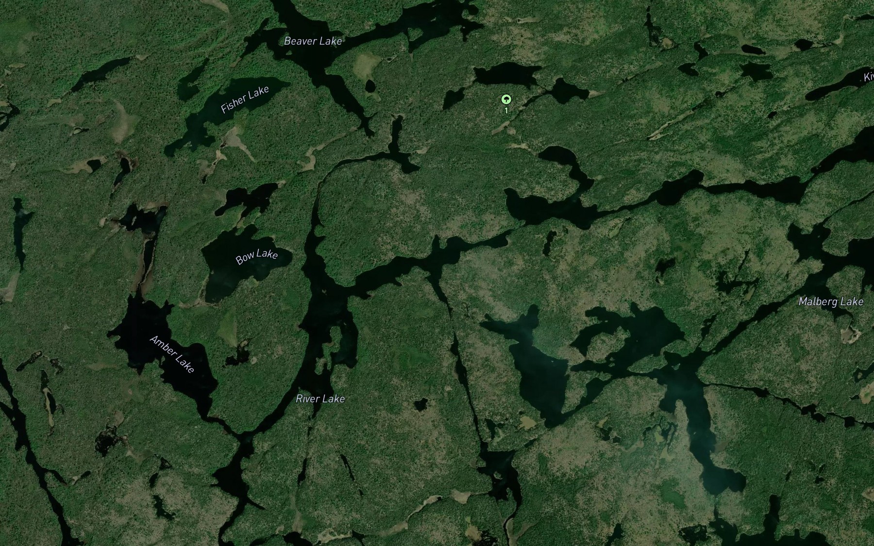 Satellite map of the Record Creek