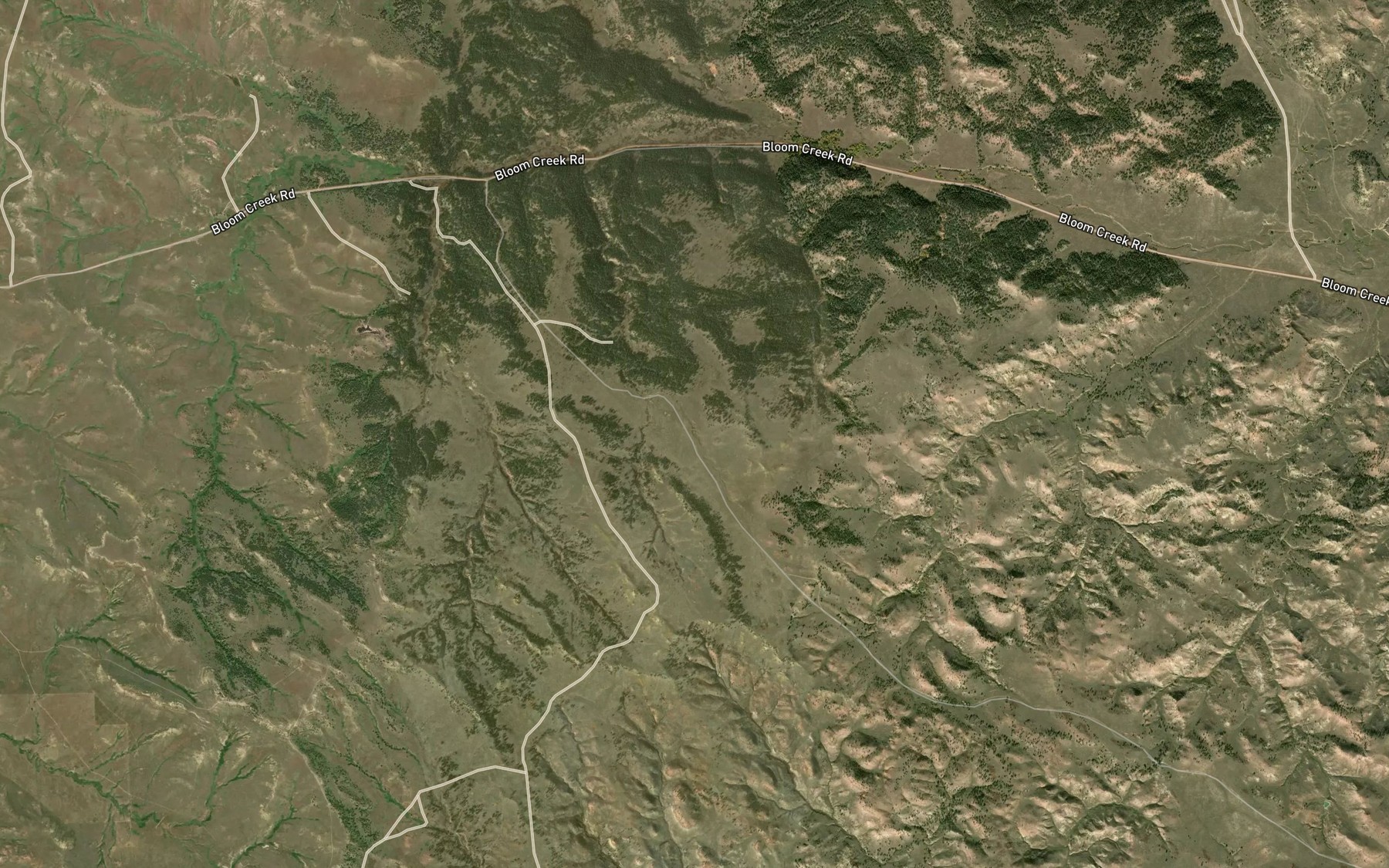 Satellite map of the Rainey Reservoir
